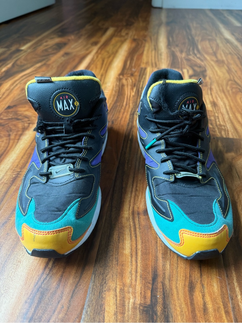 Nike Men’s Air Max Multicolor High-Top Sneakers - Black/Teal/Yellow/Purple